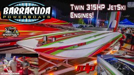 Twin JetSki Engines on 22ft Catamaran! BARRACUDA PowerBoats at LOTO Street Party 2022