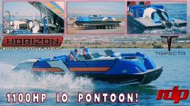 TRIFECTA Pontoon With 1,100HP IO Engine! | Horizon Motorsports - Lake Havasu