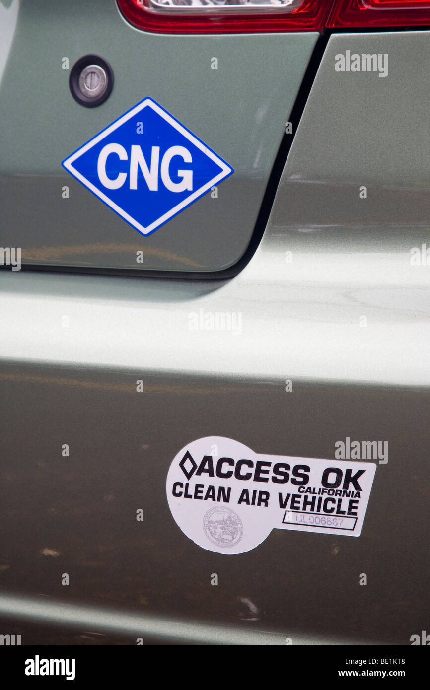 a-close-up-of-cng-compressed-natural-gas-and-clean-air-vehicle-stickers-BE1KT8.jpg