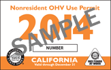 Sample Image of the Nonresident OHV Use Permit