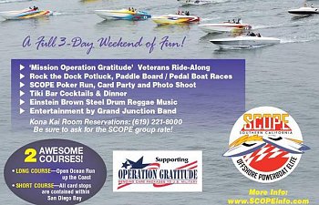 SCOPE POKER RUN - New Venue (small boat friendly!)